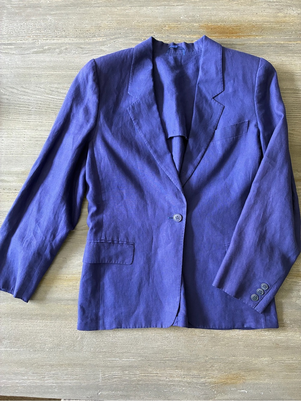 VTG MaxMara skirt & blazer 100% linen RICH Royal purple made in Italy